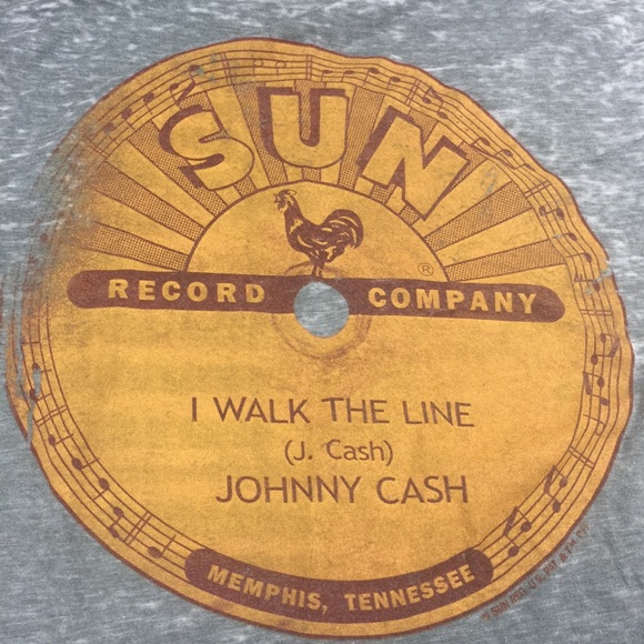 GRAPHIC TEE, JOHNNY CASH, I WALK THE LINE, SMALL - Picture 2 of 6